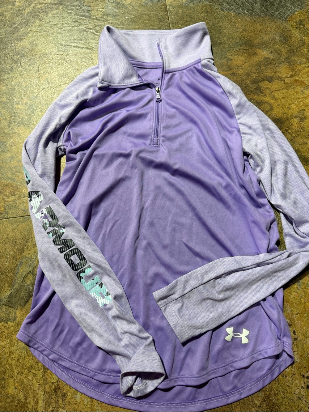 Under Armour Lavender & Lilac Quarter-Zip Athletic Pullover